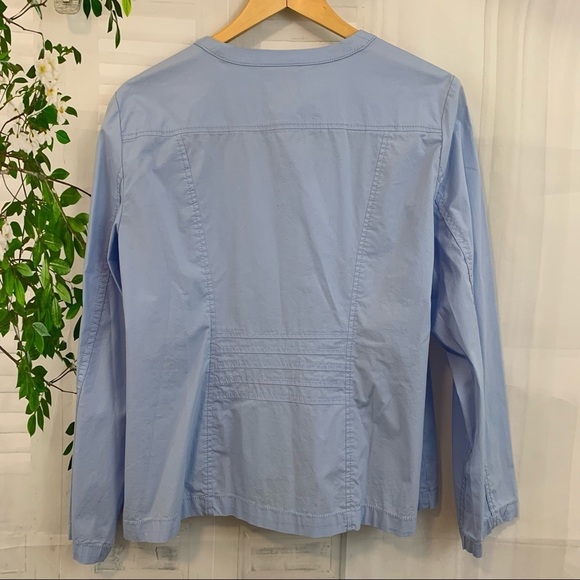 Chico’s Blue Zippered Buttoned Jacket - Picture 2 of 8